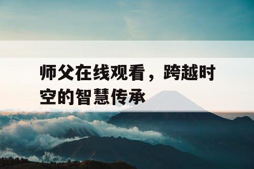 师父在线观看，跨越时空的智慧传承