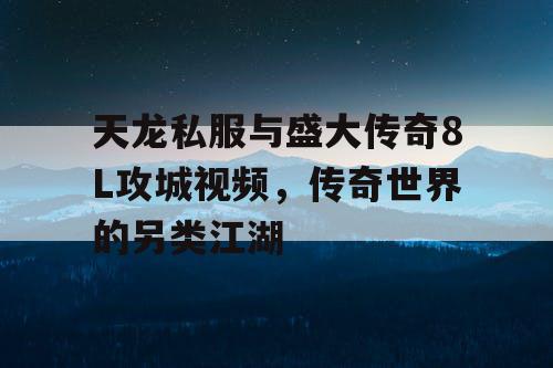 天龙私服与盛大传奇8L攻城视频，传奇世界的另类江湖
