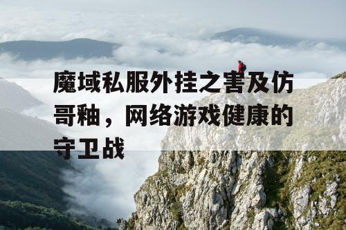 魔域私服外挂之害及仿哥釉，网络游戏健康的守卫战