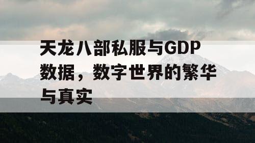 天龙八部私服与GDP数据，数字世界的繁华与真实