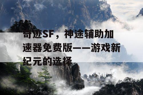奇迹SF，神途辅助加速器免费版——游戏新纪元的选择