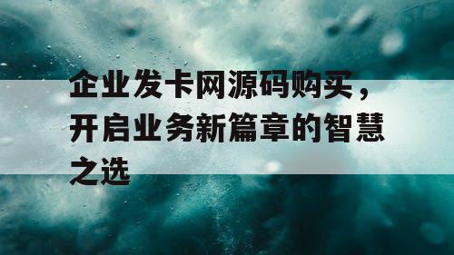 企业发卡网源码购买,开启业务新篇章的智慧之选 企业发卡网源码购买,开启业务新篇章的智慧之选