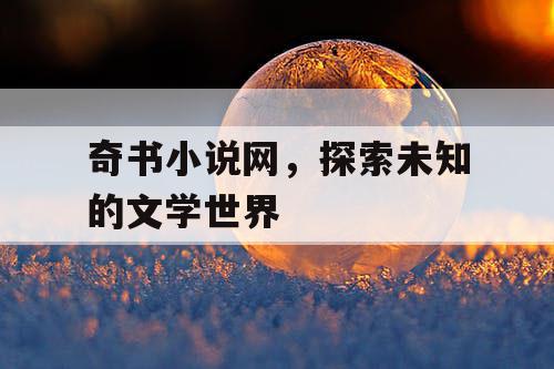 奇书小说网,探索未知的文学世界 奇书小说网,探索未知的文学世界