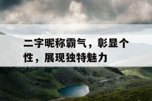二字昵称霸气，彰显个性，展现独特魅力