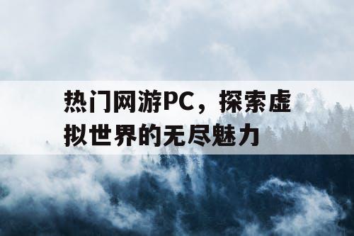 热门网游PC，探索虚拟世界的无尽魅力