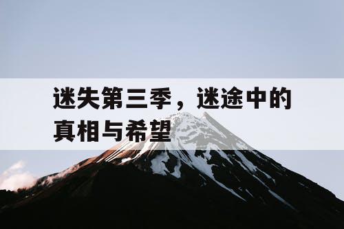 迷失第三季，迷途中的真相与希望