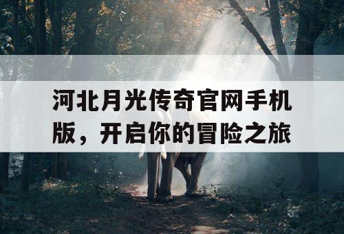 河北月光传奇官网手机版,开启你的冒险之旅 河北月光传奇官网手机版,开启你的冒险之旅