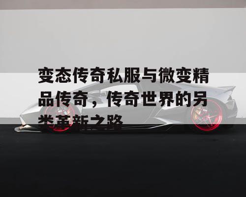 变态传奇私服与微变精品传奇，传奇世界的另类革新之路