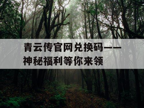 青云传官网兑换码——神秘福利等你来领