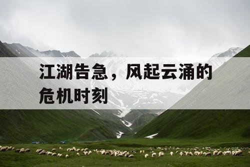 江湖告急,风起云涌的危机时刻 江湖告急,风起云涌的危机时刻