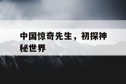中国惊奇先生,初探神秘世界 中国惊奇先生,初探神秘世界