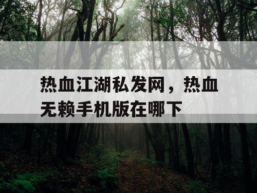 热血江湖私发网，热血无赖手机版在哪下