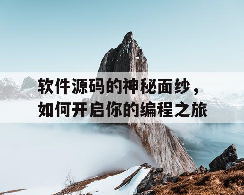 软件源码的神秘面纱,如何开启你的编程之旅 软件源码的神秘面纱,如何开启你的编程之旅