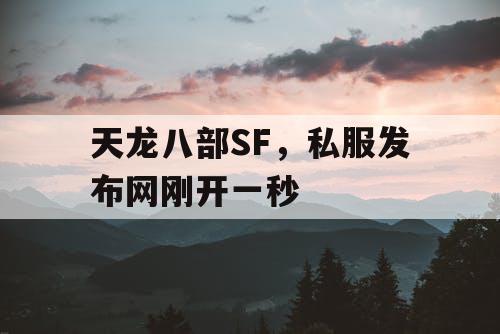 天龙八部SF，私服发布网刚开一秒