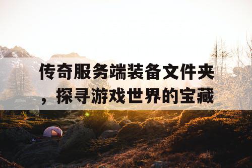 传奇服务端装备文件夹，探寻游戏世界的宝藏