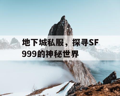 地下城私服,探寻SF999的神秘世界 地下城私服,探寻SF999的神秘世界
