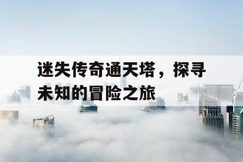 迷失传奇通天塔，探寻未知的冒险之旅