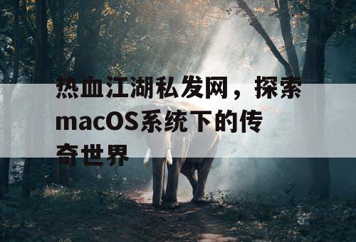 热血江湖私发网，探索macOS系统下的传奇世界
