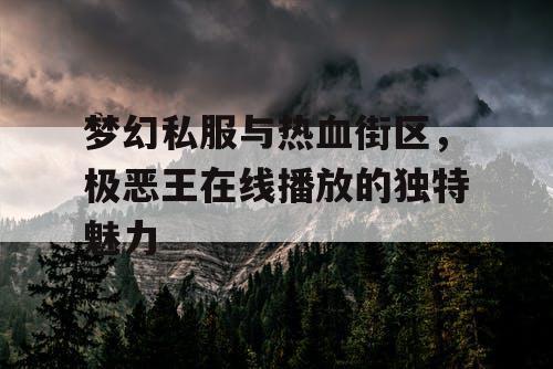 梦幻私服与热血街区，极恶王在线播放的独特魅力