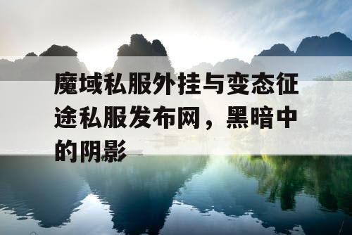 魔域私服外挂与变态征途私服发布网，黑暗中的阴影