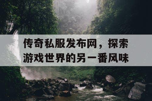 传奇私服发布网，探索游戏世界的另一番风味