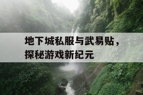 地下城私服与武易贴，探秘游戏新纪元