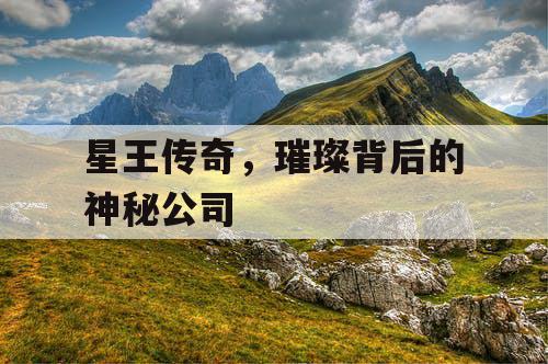 星王传奇,璀璨背后的神秘公司 星王传奇,璀璨背后的神秘公司