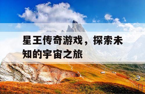 星王传奇游戏，探索未知的宇宙之旅