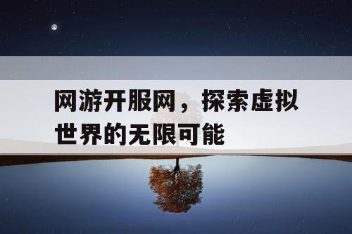 网游开服网,探索虚拟世界的无限可能 网游开服网,探索虚拟世界的无限可能