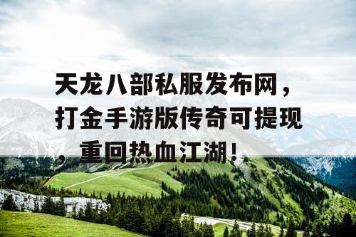 天龙八部私服发布网，打金手游版传奇可提现，重回热血江湖！