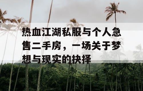 热血江湖私服与个人急售二手房,一场关于梦想与现实的抉择 热血江湖私服与个人急售二手房,一场关于梦想与现实的抉择