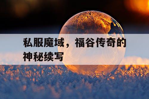 私服魔域，福谷传奇的神秘续写