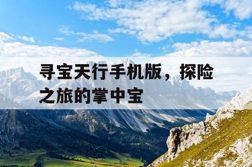 寻宝天行手机版，探险之旅的掌中宝