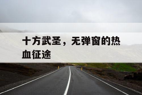 十方武圣,无弹窗的热血征途 十方武圣,无弹窗的热血征途