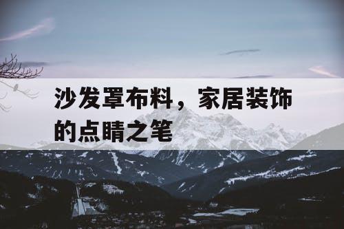 沙发罩布料,家居装饰的点睛之笔 沙发罩布料,家居装饰的点睛之笔