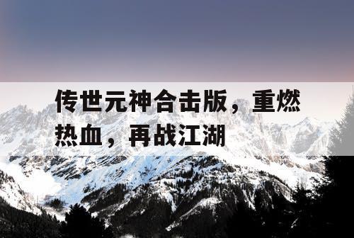 传世元神合击版，重燃热血，再战江湖