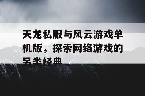 天龙私服与风云游戏单机版，探索网络游戏的另类经典