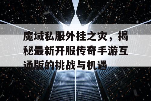 魔域私服外挂之灾，揭秘最新开服传奇手游互通版的挑战与机遇