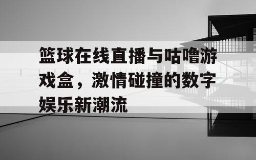 篮球在线直播与咕噜游戏盒，激情碰撞的数字娱乐新潮流