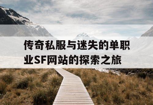 传奇私服与迷失的单职业SF网站的探索之旅