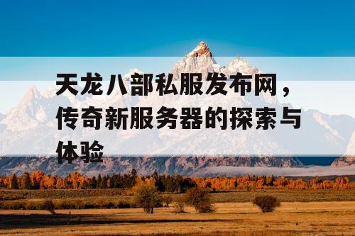 天龙八部私服发布网，传奇新服务器的探索与体验