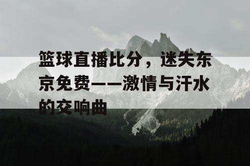 篮球直播比分，迷失东京免费——激情与汗水的交响曲