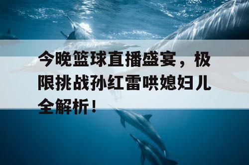 今晚篮球直播盛宴，极限挑战孙红雷哄媳妇儿全解析！