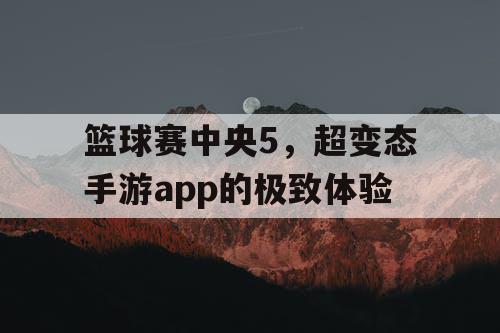 篮球赛中央5，超变态手游app的极致体验