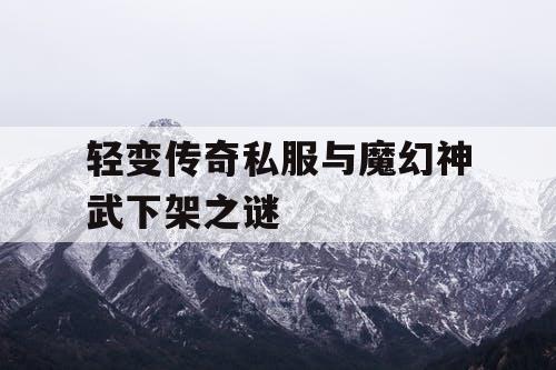 轻变传奇私服与魔幻神武下架之谜