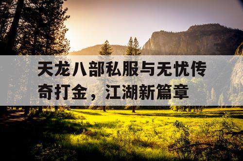 天龙八部私服与无忧传奇打金，江湖新篇章