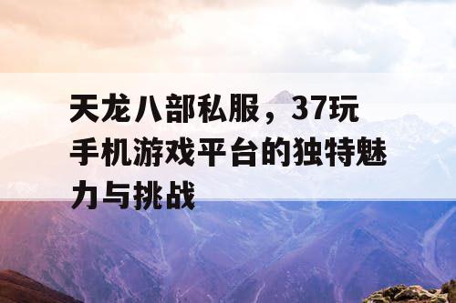 天龙八部私服，37玩手机游戏平台的独特魅力与挑战