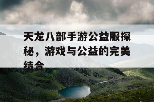 天龙八部手游公益服探秘，游戏与公益的完美结合