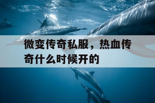 微变传奇私服，热血传奇什么时候开的