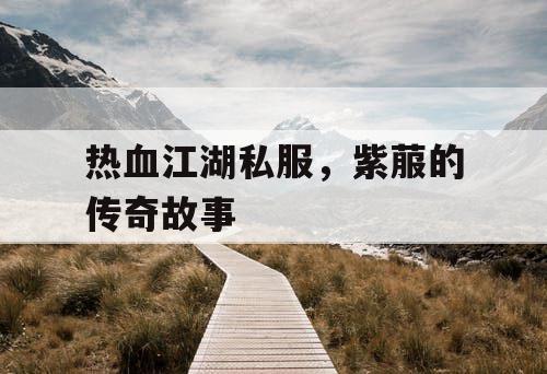 热血江湖私服，紫菔的传奇故事